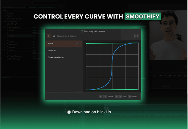 Easily create boucing effects on Premiere Pro with Smoothify on blinkl.io - command bar shortcuts